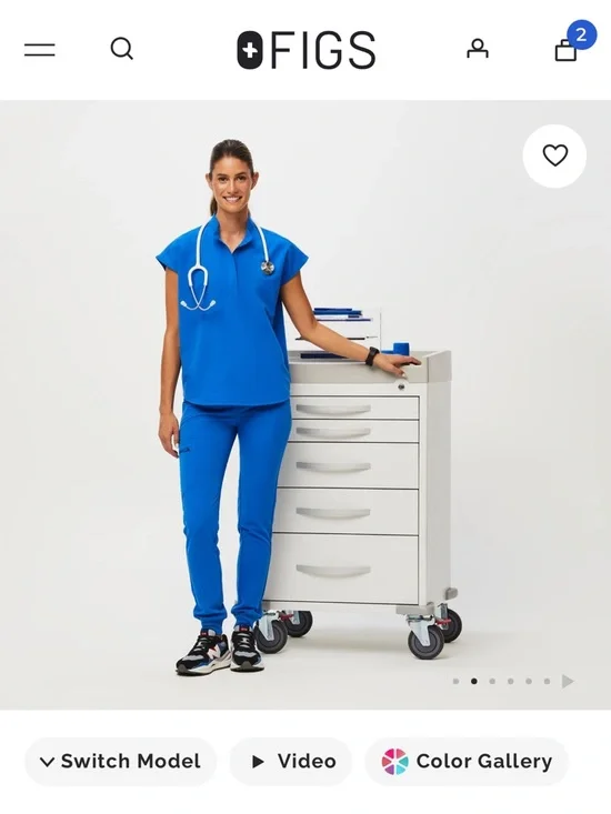 Figs rafaela scrub set - royal blue - Picture 5 of 5